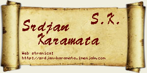 Srđan Karamata vizit kartica